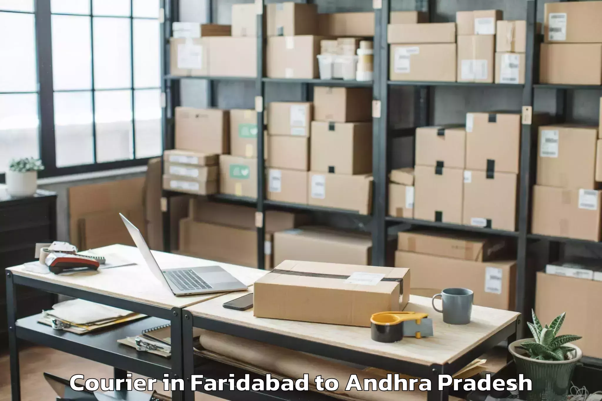 Quality Faridabad to Pedakurapadu Courier